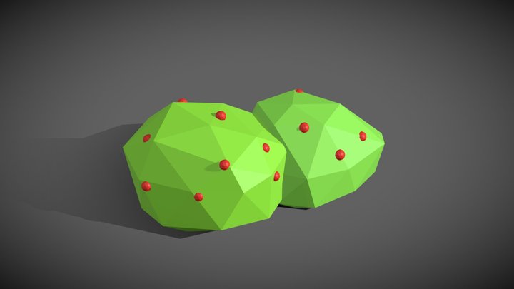 Low Poly Bushes 3D Model