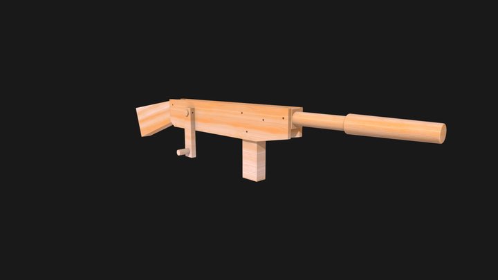 Filipino Wooden Gun 3D Model