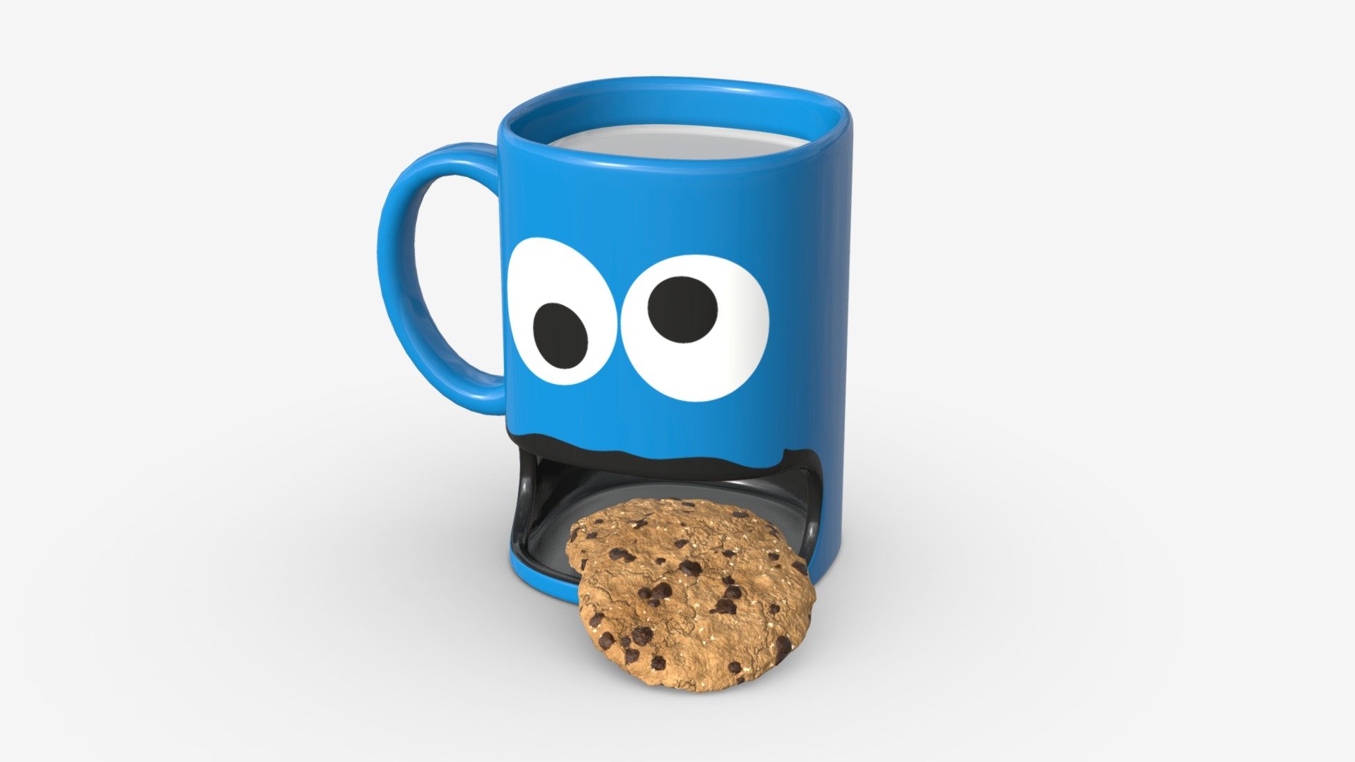 Cup with two cookies — Sketchfab embed 3D viewer