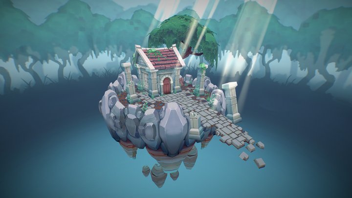 Mausoleum in the Forest 3D Model