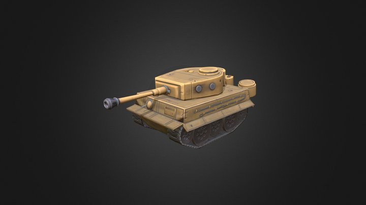 Styliced Panzer VI Tiger 3D Model