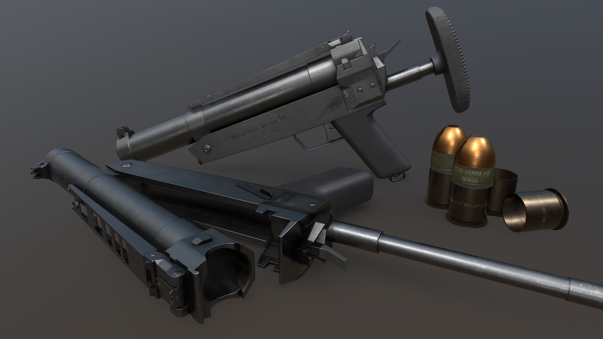HK69A1 Grenade Launcher Buy Royalty Free 3D Model By, 42% OFF