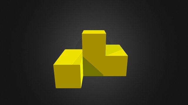 Puzzle Cube Yellow Part SF 3D Model