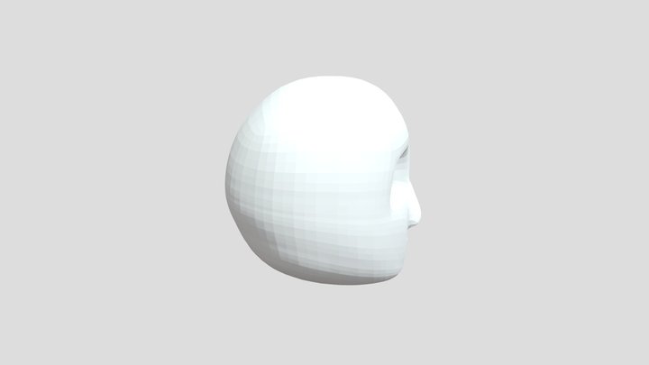 head character cartoon 3D Model