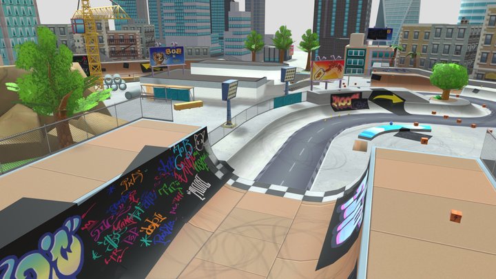 boom karts skate park – Modelo 3D gratuito STL