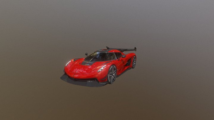 Koenigsegg Jesko Draco Red 2020 3D Model