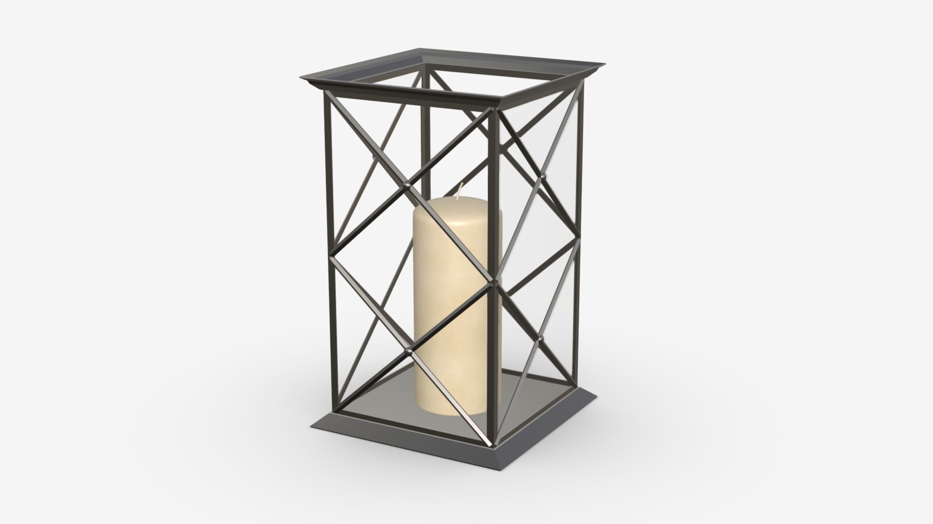 3D model Candle with holder - This is a 3D model of the Candle with holder. The 3D model is about a metal object with a circle in the middle.