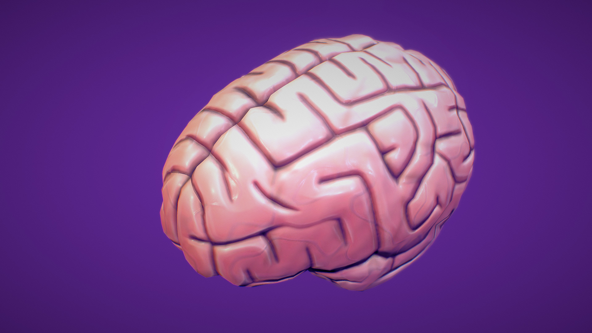 3D model Imagination – Brain - This is a 3D model of the Imagination - Brain. The 3D model is about a brain with a blue background.
