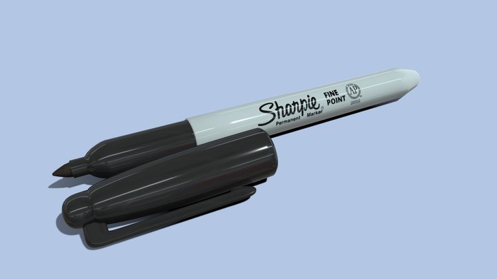 Sharpie Permanent Marker Fine Point 3D Model