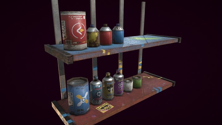 Stylized Mounted Shelf(2K)