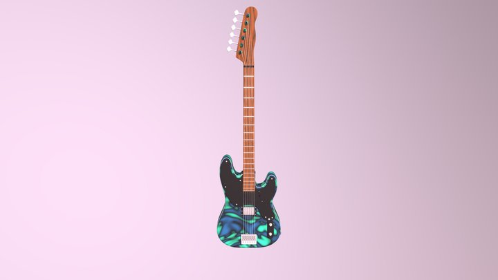 electro_guitar_stylized 3D Model