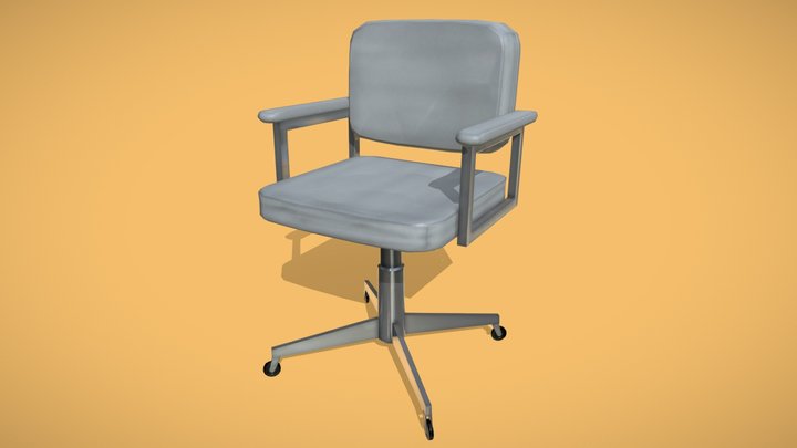 Retro Computer Chair 3D Model