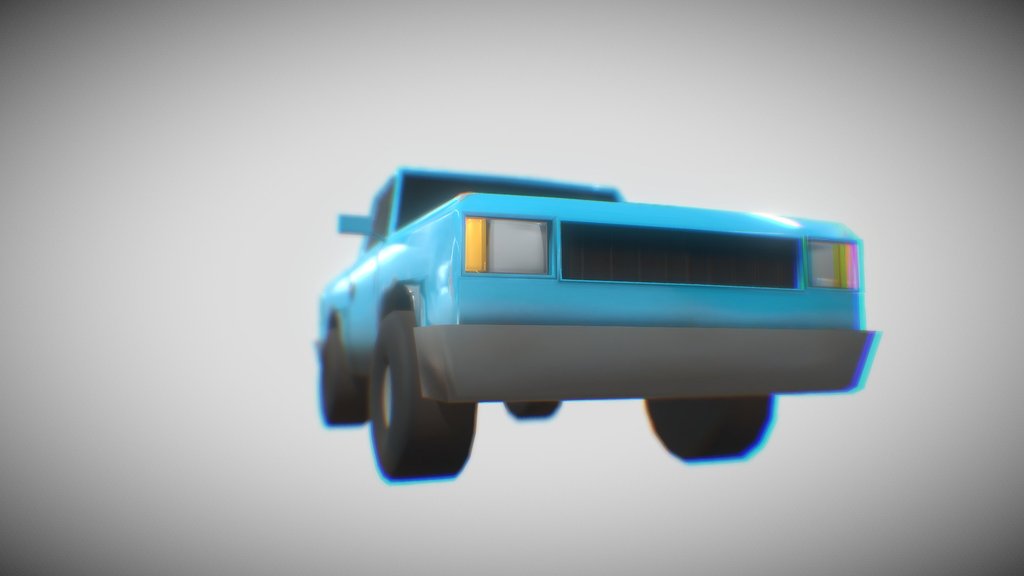 Lowpoly Pickup Truck (made on phone)
