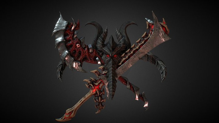 Sword And Axe 3D Model
