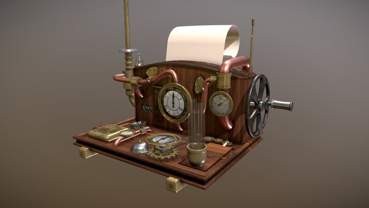 station météorologique steampunk 3D Model