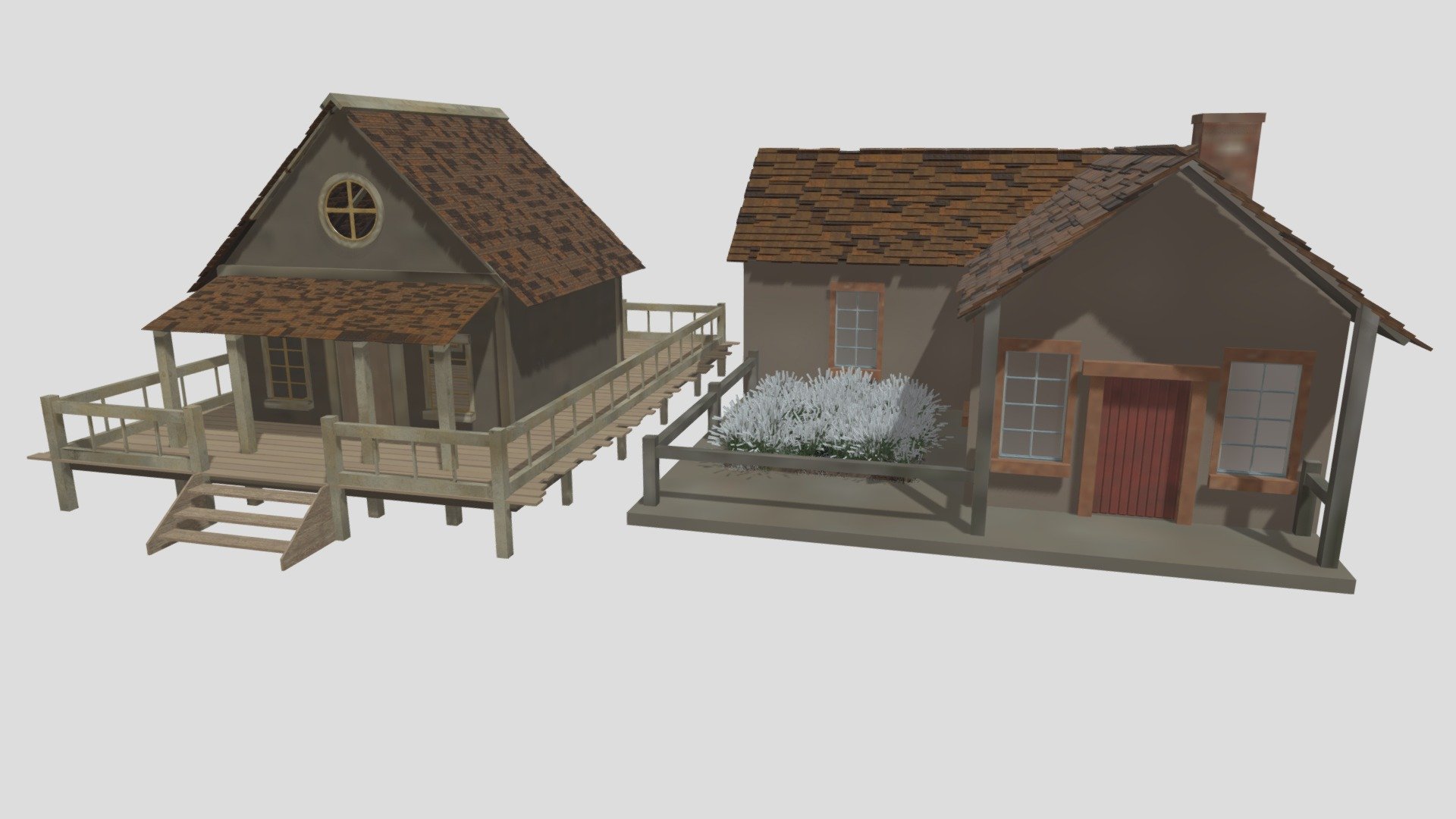 A couple of Wild West style houses - Download Free 3D model by A9908244 ...
