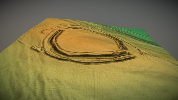 Maesbury Castle, Somerset (UK) – Kostenloses 3D-Modell STL