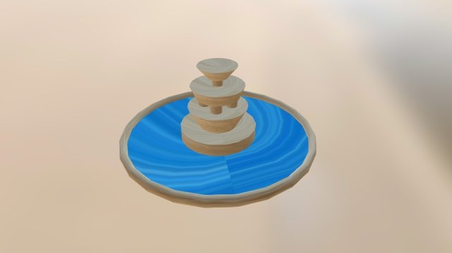 Fountain with colour 3D Model
