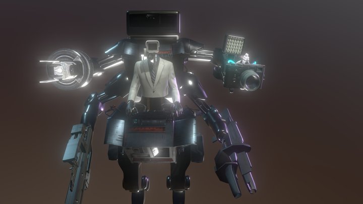 Mecha cameraman 3D Model