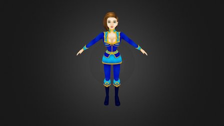 Girl Blue V3 3D Model