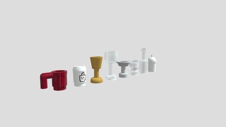 Lego Cups (All) 3D Model