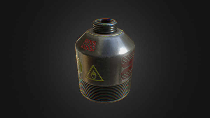 Air filter for gas mask 3D Model