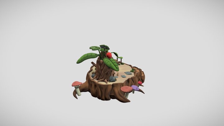 Tree House Diorama 3D Model