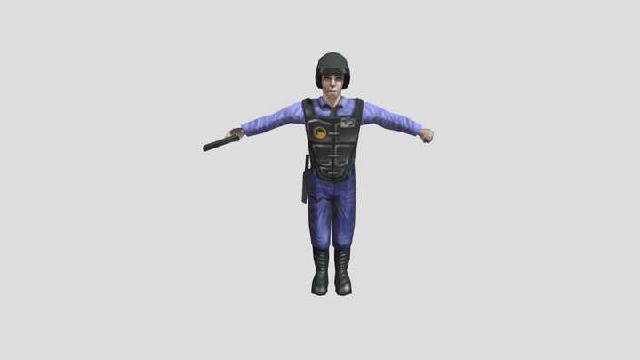 PC Computer - Half- Life - Barney 3D Model