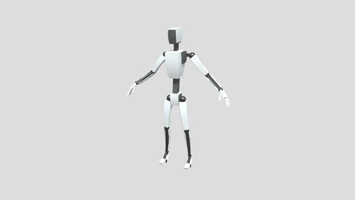 Lowpoly Robot NA-19 3D Model