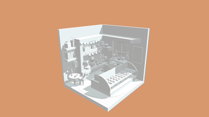 Personal Portfolio1 Isometric Room (Model Only) 3D Model