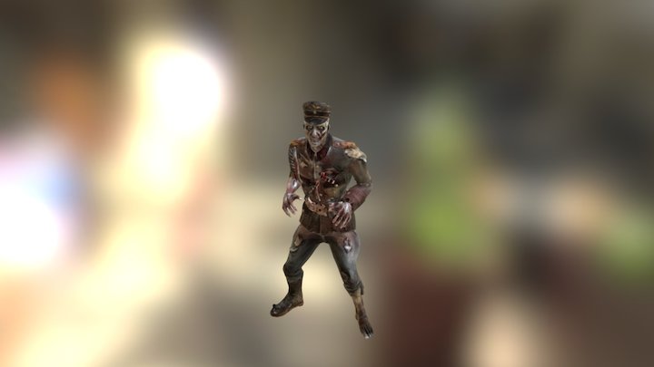 Zombie Scream 3D Model
