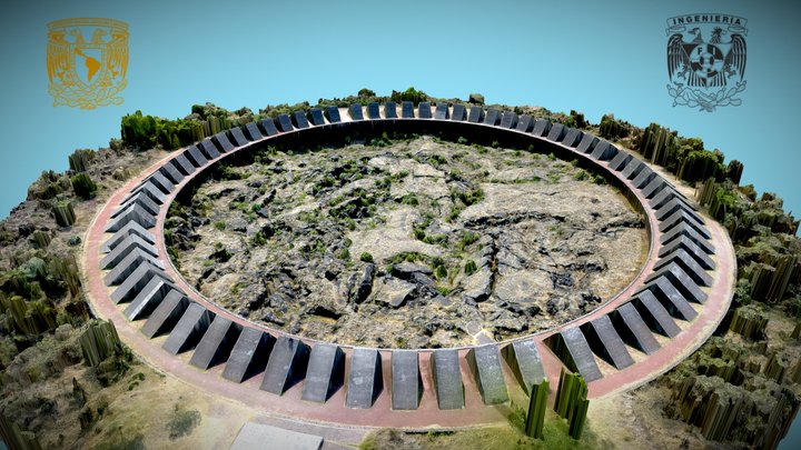 27) Espacio Escultórico, CU, UNAM, CdMx 3D Model