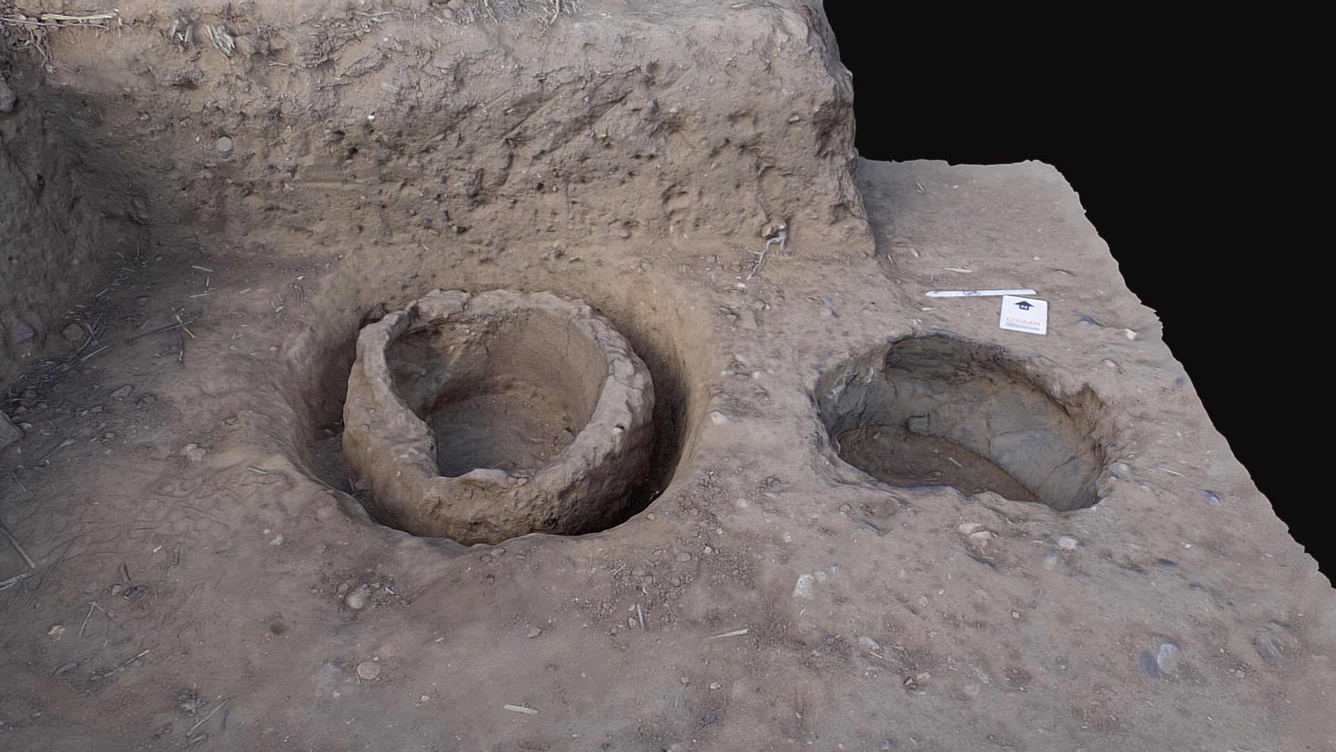 Pottery before lift