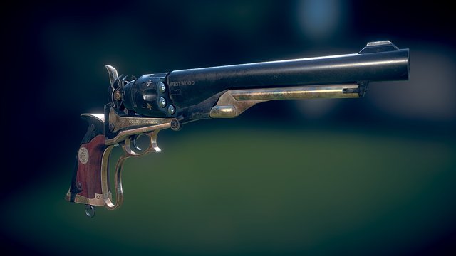 Revolver+bullet 3D Model