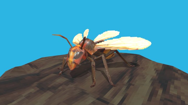 Ps1 Style Bee 3D Model
