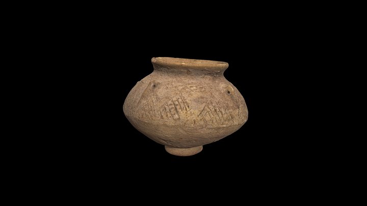 Marked Pot 3D Model