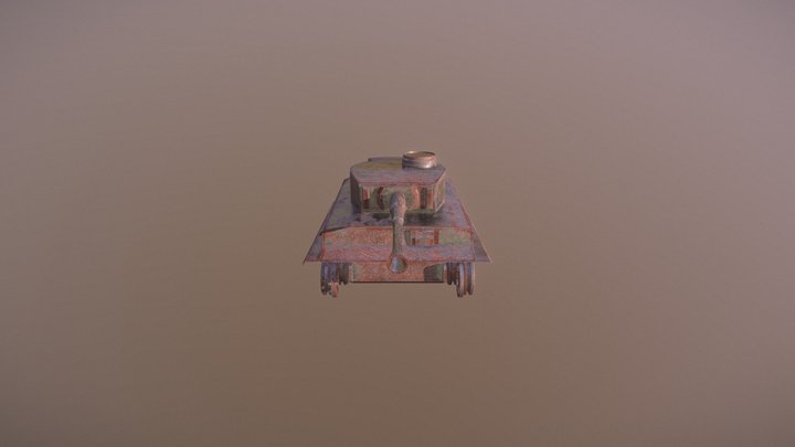 Rusty Tiger Tank 3D Model