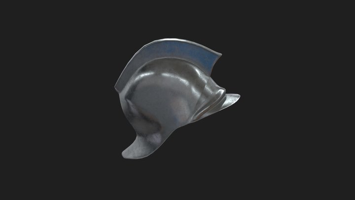 Custom Hellenistic greek helmet 3D Model