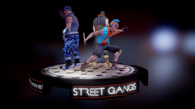 Street Gang Display 3D Model