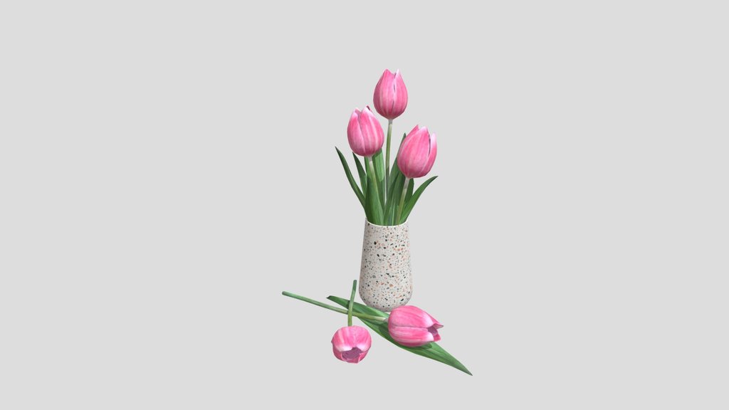 Pink Tulip Terrazzo Vase