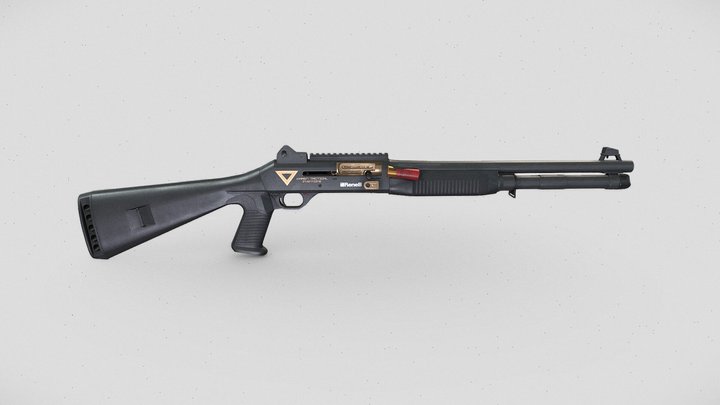 Shotgun Benelli M4 Super 90 3D Model