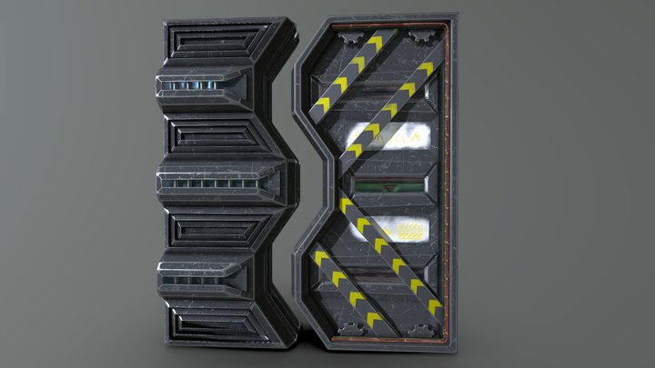 Cyberpunk Blast Doors 3D Model