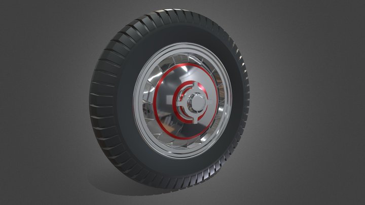 High detail car tire 3D Model