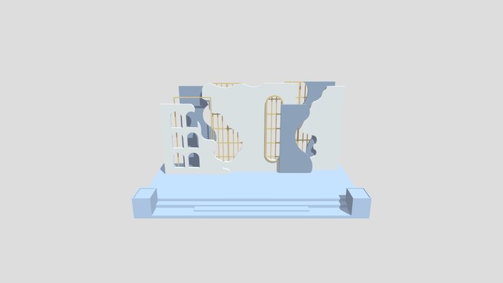 BLUE BACKDROP WEDDING 3D Model
