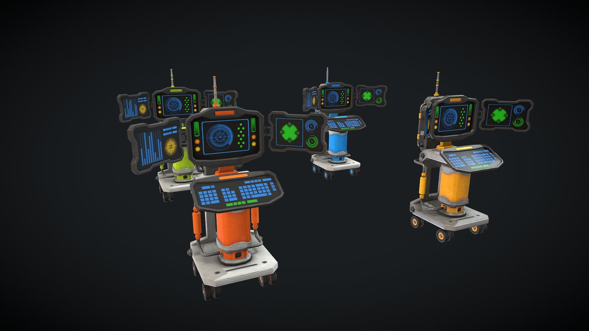 SCI-FI PC Monitor - 3D model by kraffing [e131165] - Sketchfab