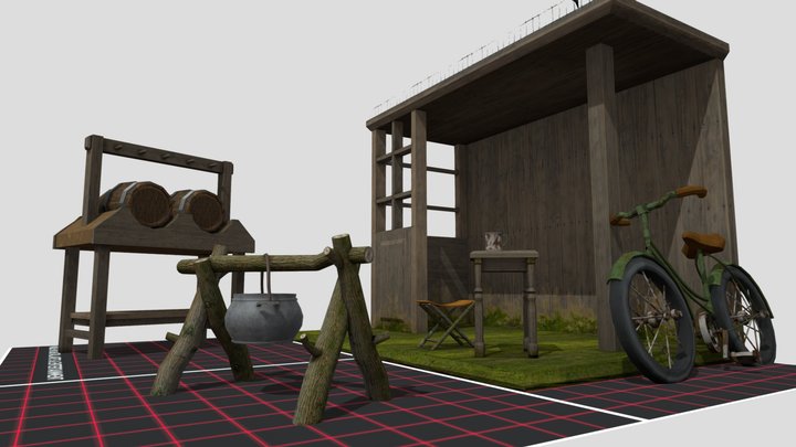 DAE 5 Finished props - Forest Loner 3D Model