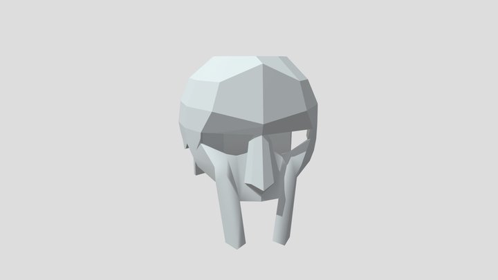Low-poly Gladiator Helmet 3D Model