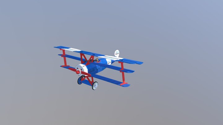 AirplaneฺBlueRed 3D Model