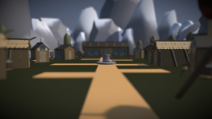 Modular viking village 3D Model