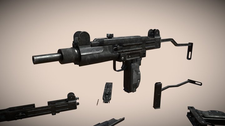 UZI Submuchine Gun 3D Model